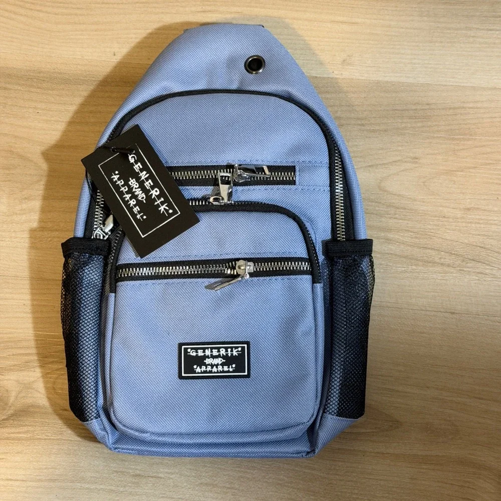 Generik Sling Bag Unisex O/S Blue Canvas Crossbody Backpack Travel Sport‎
